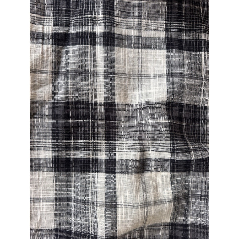 First Monday Plaid Wide Leg Jumpsuit XS Black White Button Detail Cotton - Picture 9 of 9